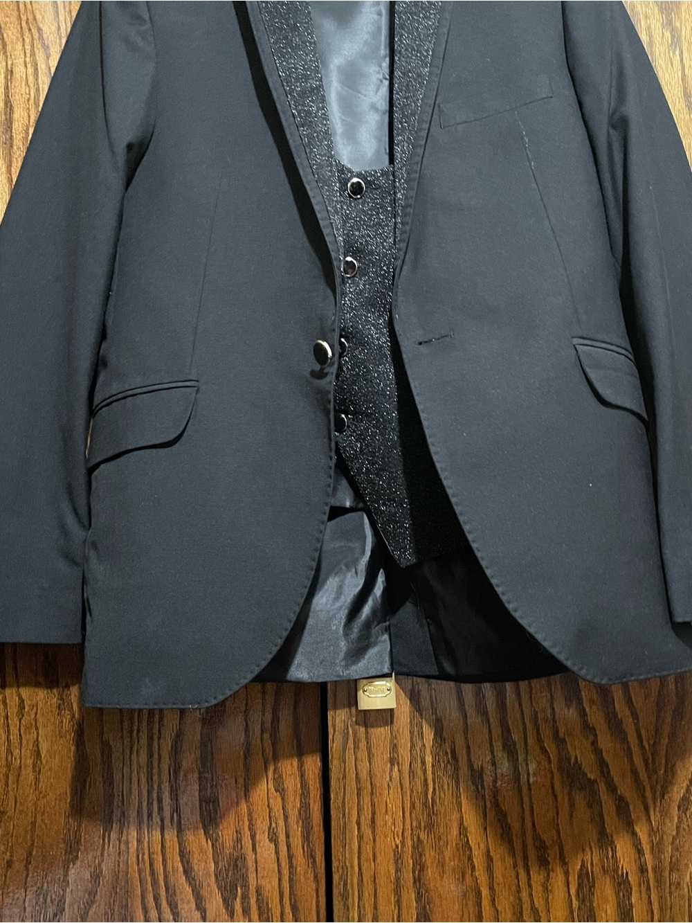 Men's Black Suit Jacket with Coordinating Vest